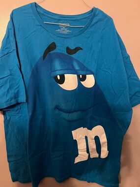 Blue Graphic M&M's Adult T-Shirt Size 3XL Like New